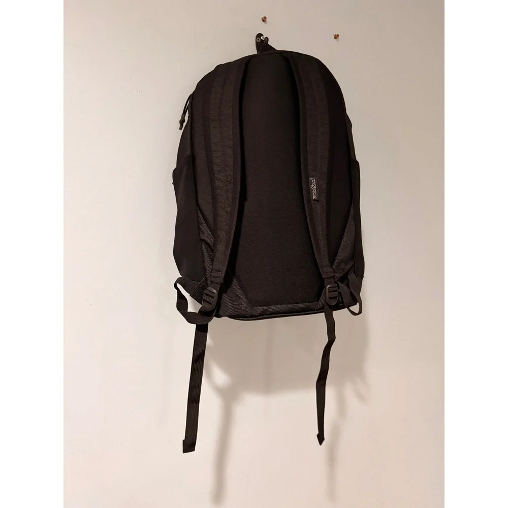 Jansport Main Campus Backpack Black Padded Laptop Sleeve School Travel Bag